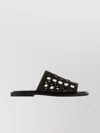 Ferragamo Suede Barbados Slippers Featuring Cut-out Detailing In Black