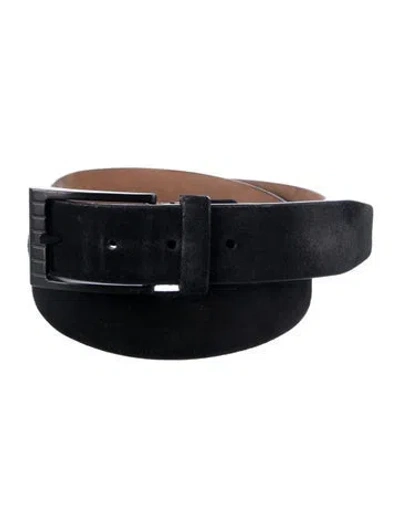 Pre-owned Ferragamo Suede Belt In Black