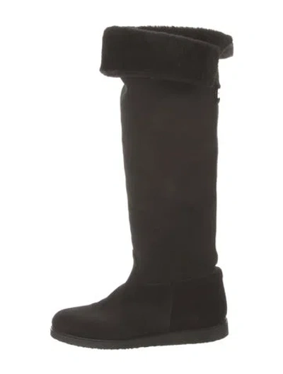 Pre-owned Ferragamo Suede Boots In Black