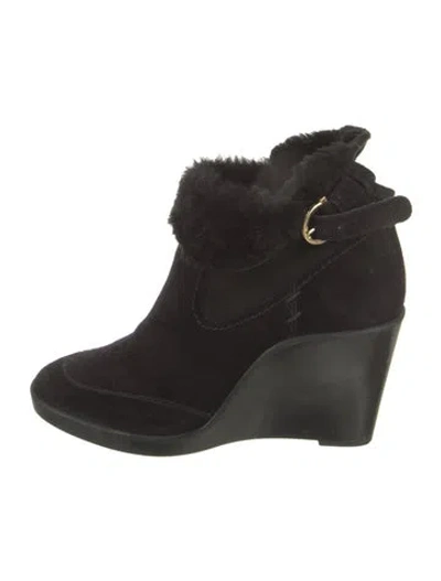 Pre-owned Ferragamo Suede Boots In Black