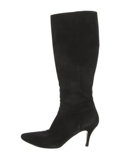 Pre-owned Ferragamo Suede Boots In Black