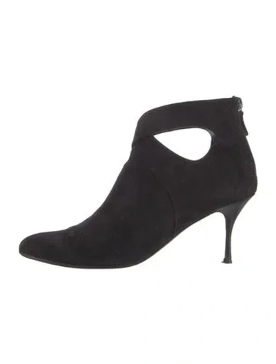 Pre-owned Ferragamo Suede Boots In Black