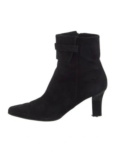 Pre-owned Ferragamo Suede Boots In Black