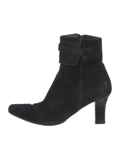Pre-owned Ferragamo Suede Boots In Black