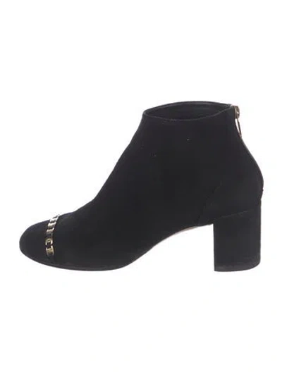 Pre-owned Ferragamo Suede Boots In Black