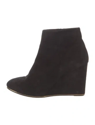 Pre-owned Ferragamo Suede Boots In Black