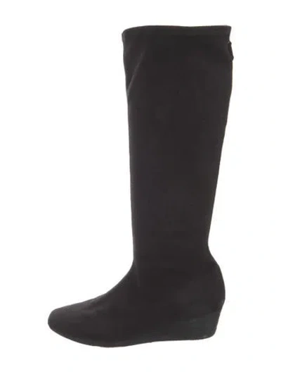 Pre-owned Ferragamo Suede Boots In Black