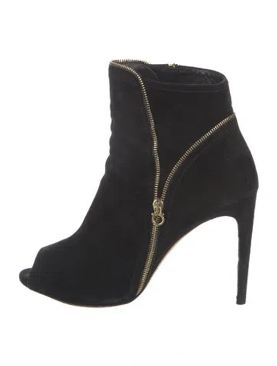 Pre-owned Ferragamo Suede Boots In Black