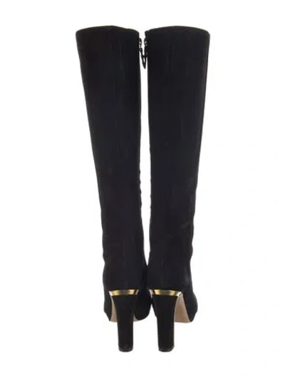 Pre-owned Ferragamo Suede Boots In Black