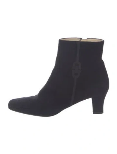 Pre-owned Ferragamo Suede Boots In Blue