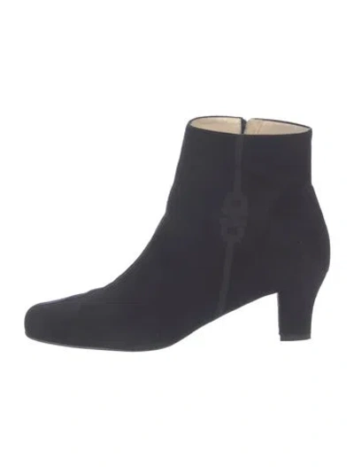 Pre-owned Ferragamo Suede Boots In Blue