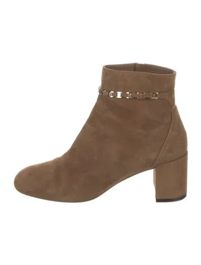Pre-owned Ferragamo Suede Boots In Brown