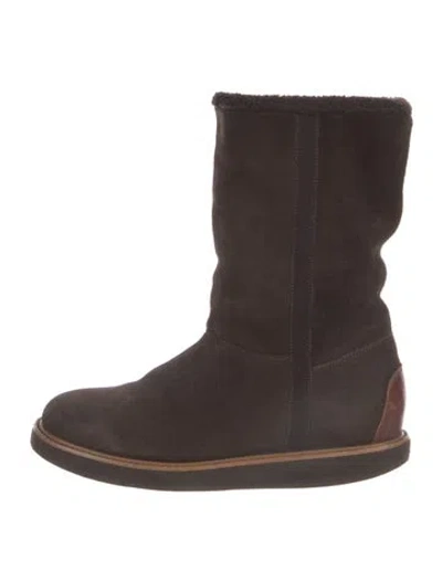Pre-owned Ferragamo Suede Boots In Brown