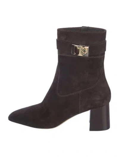 Pre-owned Ferragamo Suede Boots In Brown