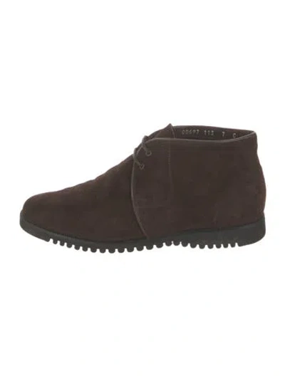 Pre-owned Ferragamo Suede Boots In Brown