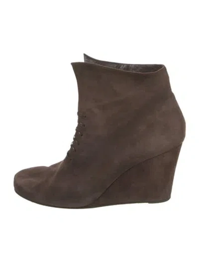 Pre-owned Ferragamo Suede Boots In Brown