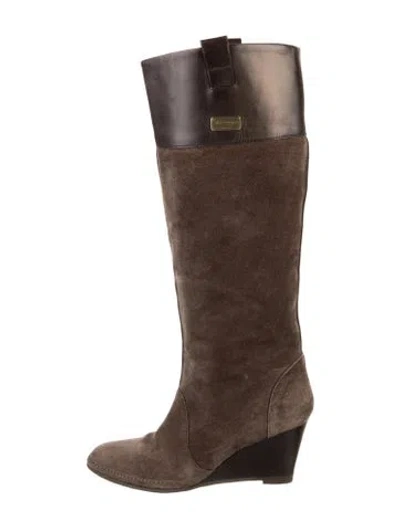 Pre-owned Ferragamo Suede Boots In Brown