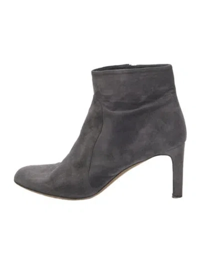 Pre-owned Ferragamo Suede Boots In Grey