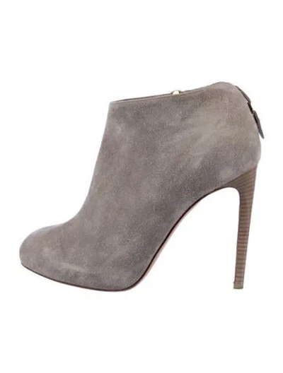 Pre-owned Ferragamo Suede Boots In Grey
