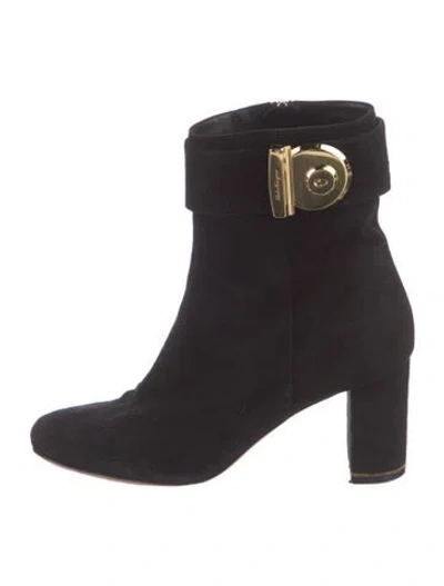 Pre-owned Ferragamo Suede Boots In Multi