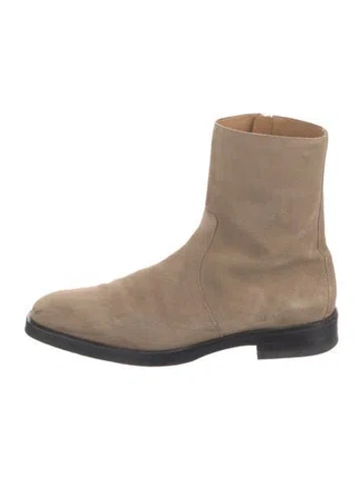 Pre-owned Ferragamo Suede Boots In Neutral