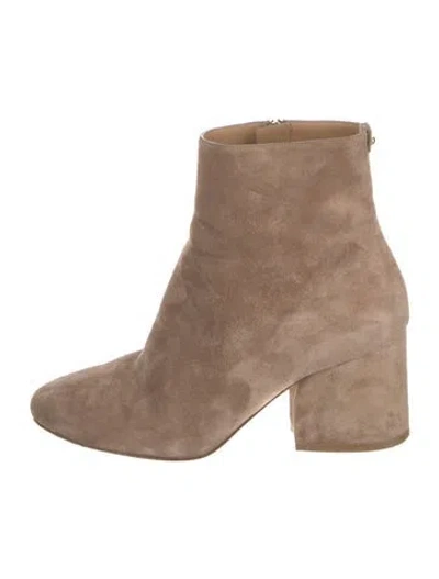 Pre-owned Ferragamo Suede Boots In Neutral