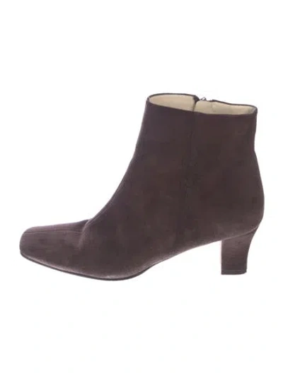 Pre-owned Ferragamo Suede Boots In Purple