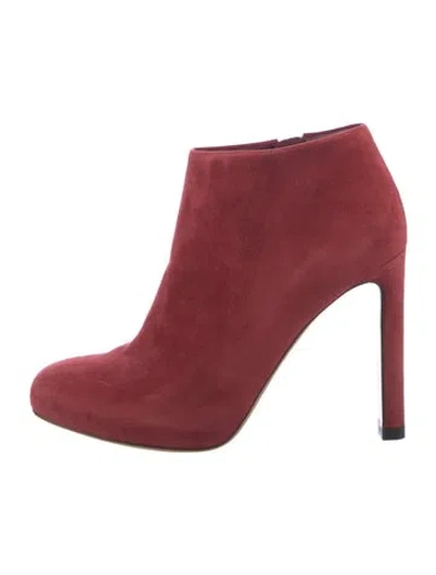 Pre-owned Ferragamo Suede Boots In Red