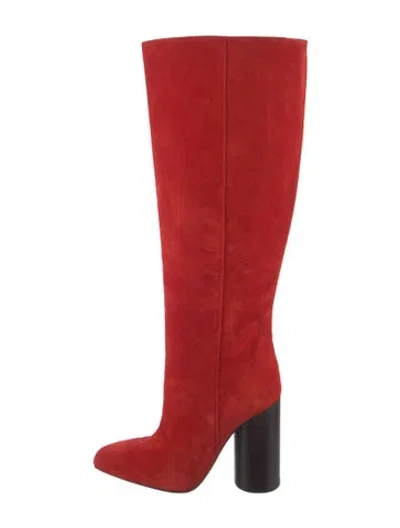 Pre-owned Ferragamo Suede Boots In Red