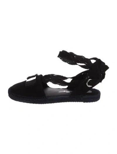 Pre-owned Ferragamo Suede Bow Accents Gladiator Sandals In Multi