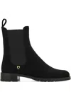 Ferragamo Briuli Suede Chelsea Boots In Black