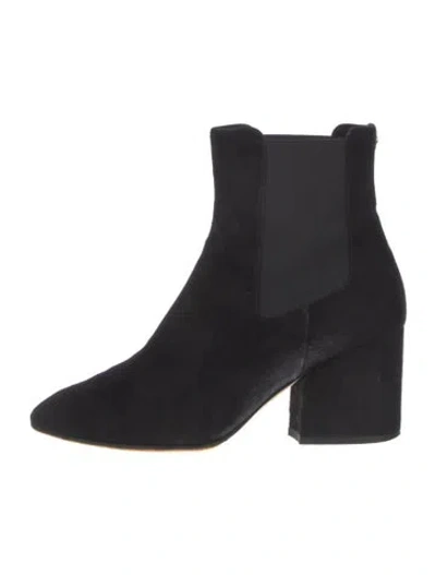 Pre-owned Ferragamo Suede Chelsea Boots In Black