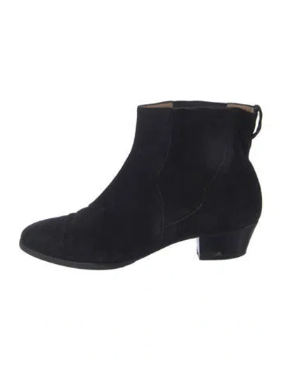 Pre-owned Ferragamo Suede Chelsea Boots In Black
