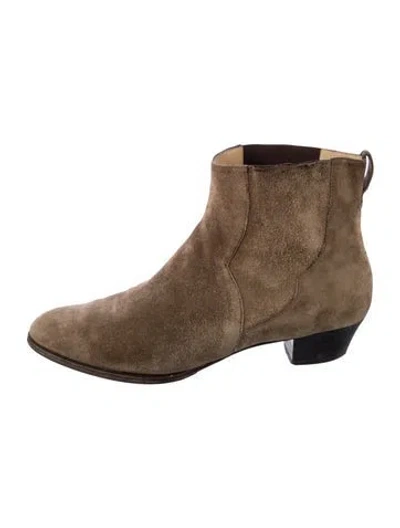 Pre-owned Ferragamo Suede Chelsea Boots In Brown