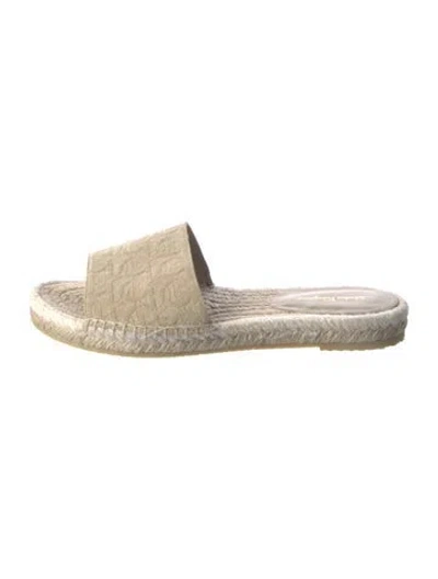 Pre-owned Ferragamo Suede Espadrilles In Neutral