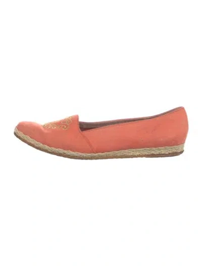 Pre-owned Ferragamo Suede Espadrilles In Orange