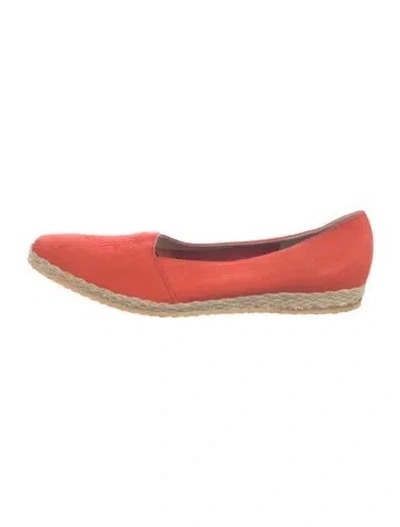 Pre-owned Ferragamo Suede Espadrilles In Orange
