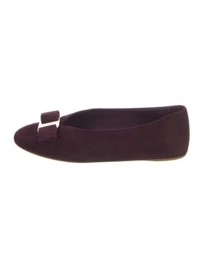 Pre-owned Ferragamo Suede Flats In Multi