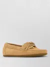 Ferragamo Suede Flippy Loafers Eyelet Lace Rubber Sole In Multi