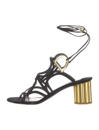 Pre-owned Ferragamo Suede Gladiator Sandals In Multi