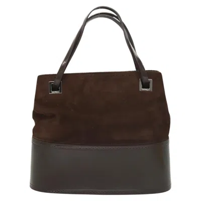 Pre-owned Ferragamo Suede Handbag () In Brown