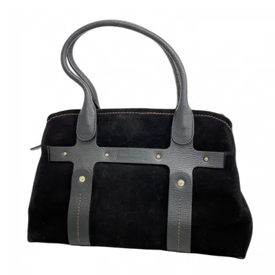 Pre-owned Ferragamo Suede Handbag () In Black