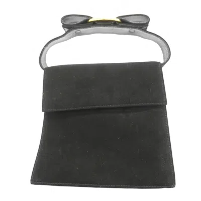 Pre-owned Ferragamo Suede Handbag () In Black