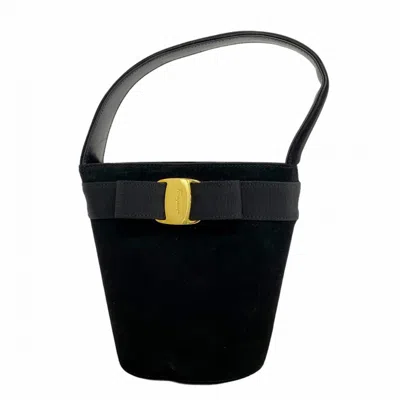Pre-owned Ferragamo Suede Handbag () In Black
