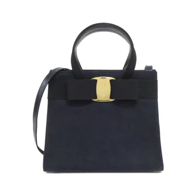 Pre-owned Ferragamo Suede Handbag () In Blue