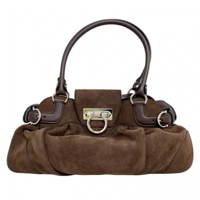 Pre-owned Ferragamo Suede Handbag () In Brown