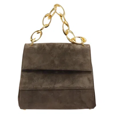 Pre-owned Ferragamo Suede Handbag () In Gray