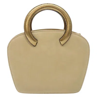Pre-owned Ferragamo Suede Handbag () In Sand