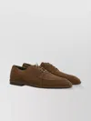 Ferragamo Camel Brown Suede Derby