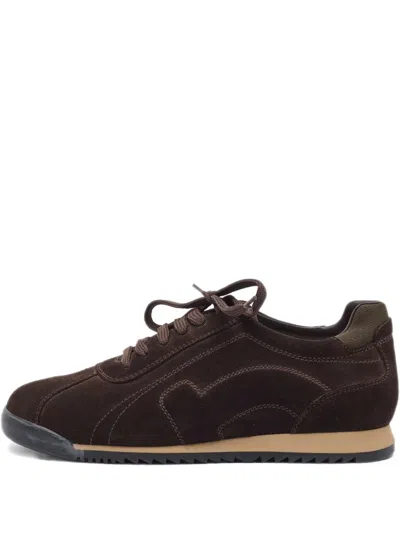 Pre-owned Ferragamo Suede Lace-up Sneakers